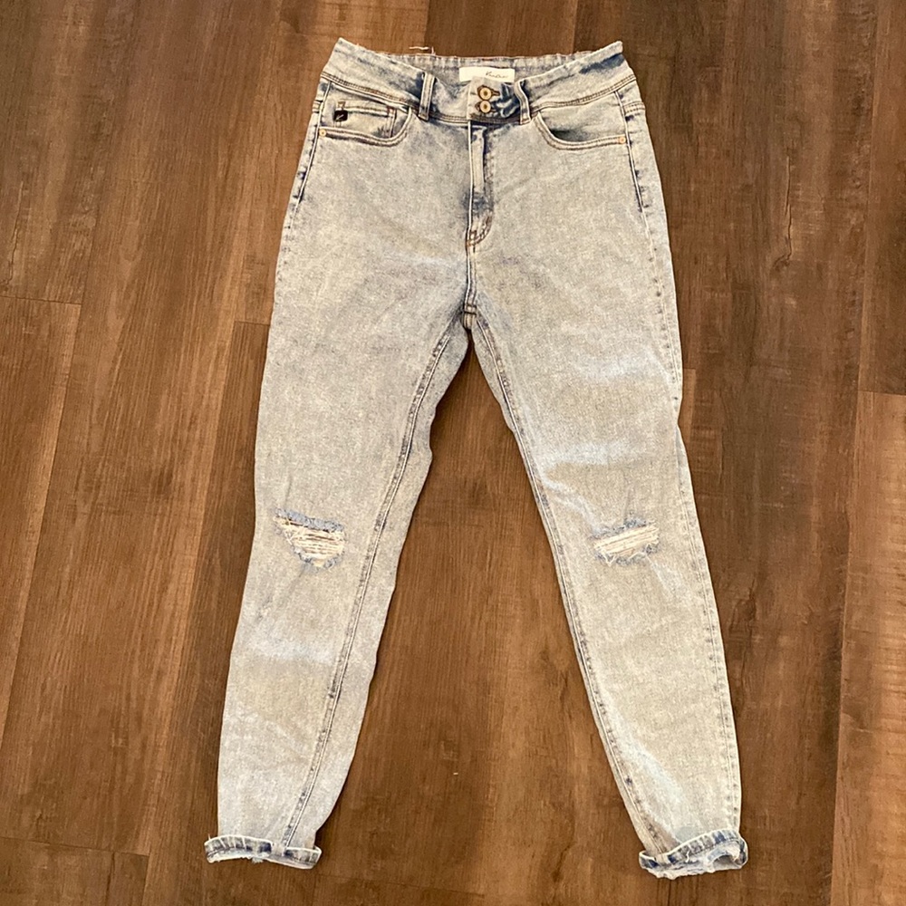 KanCan High Rise Acid Wash Skinny Jeans